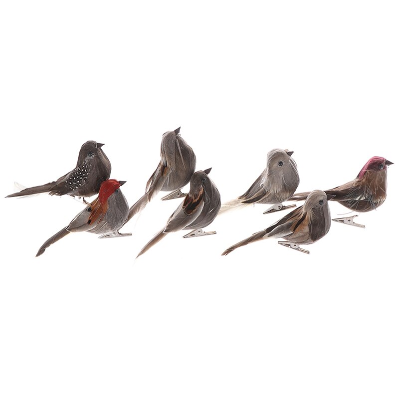Leuke Kunstmatige 1Pcs Vogel Schuim Levendig Feather Mini Tit Craft Vogels Emulatie Decoratie Vogel Model Diy Kunstmatige Sparrow