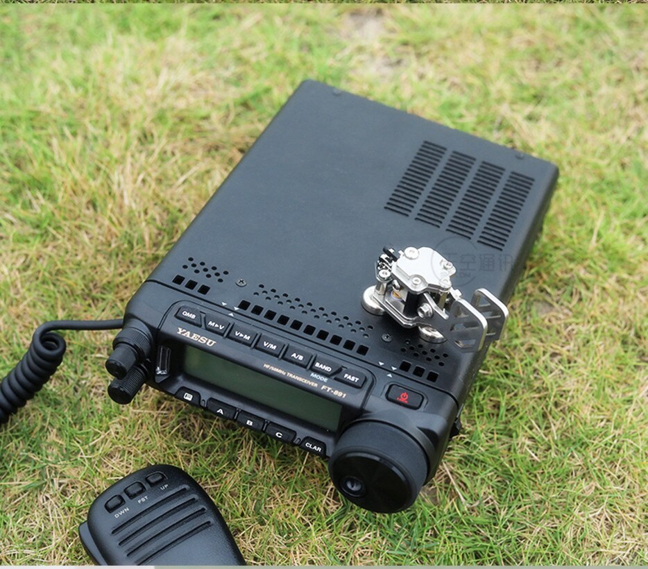 Rustfrit stål cw morse nøgle telegraf nøgle paddle nøgle m/magnetisk base til radio