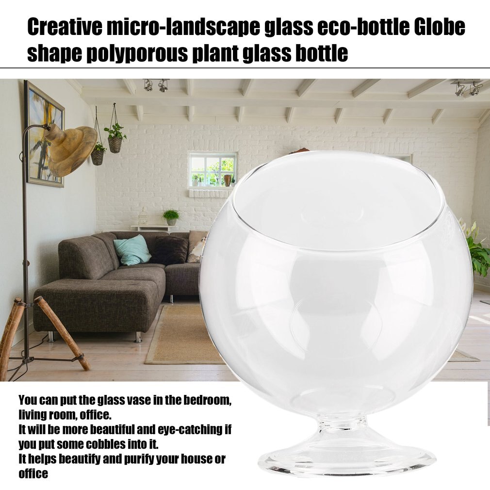 Home Deco Hydroponic Aquarium Fish Glass Vase Tank Plant Container Terrarium Popular