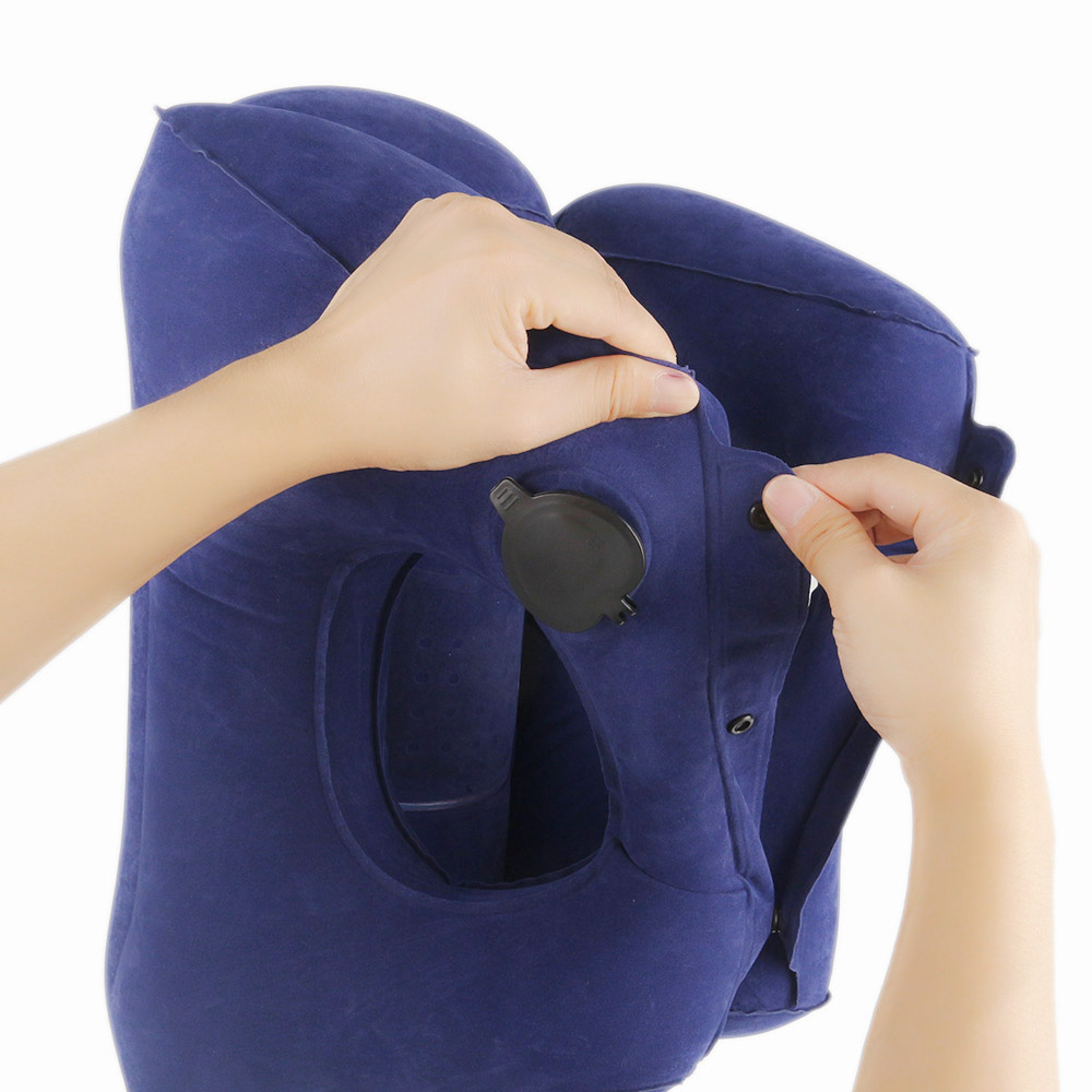 Inflatable travel sleeping bag portable cushion comfortable soft pillow men and women outdoor plane flight train easy sleep