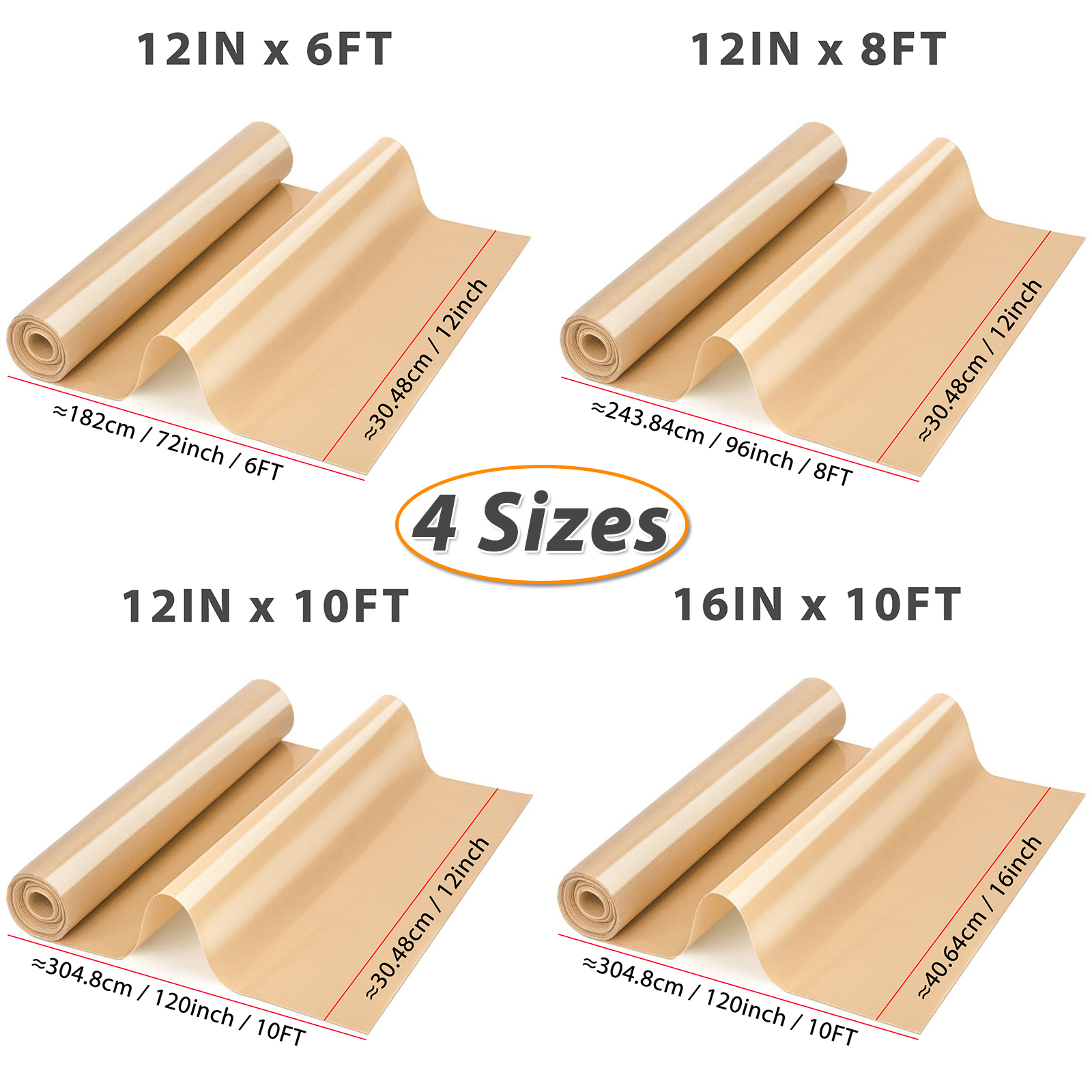 Rollo de estera para hornear de silicona, revestimiento grande reutilizable para horno resistente al calor para pan de galletas, estera de pastelería antideslizante antiadherente para rodar masa