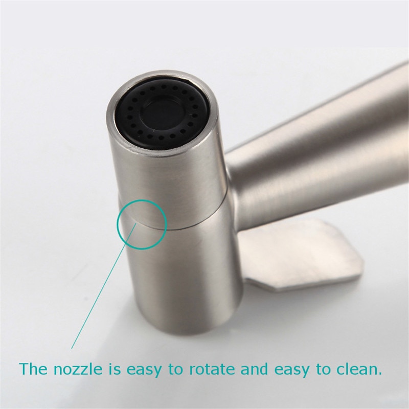 Bärbar blöja bidé handhållen toalett bidé spruta rostfritt stål badrum hand bidé dusch hand spray huvud själv städning