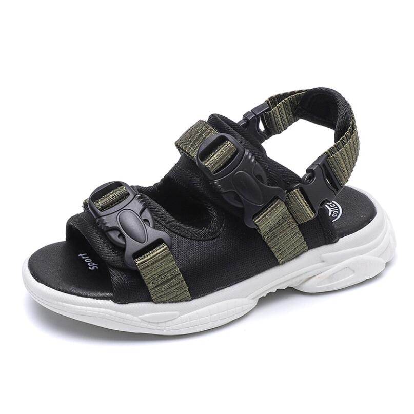 ZO14-5 Zomer Jongens Sandaal Mannelijke Student Antislip Rubber Koreaanse Glijbaan Kinderen Schoenen Sneaker Sandalia Infantil: ZO14-1 / 2.5