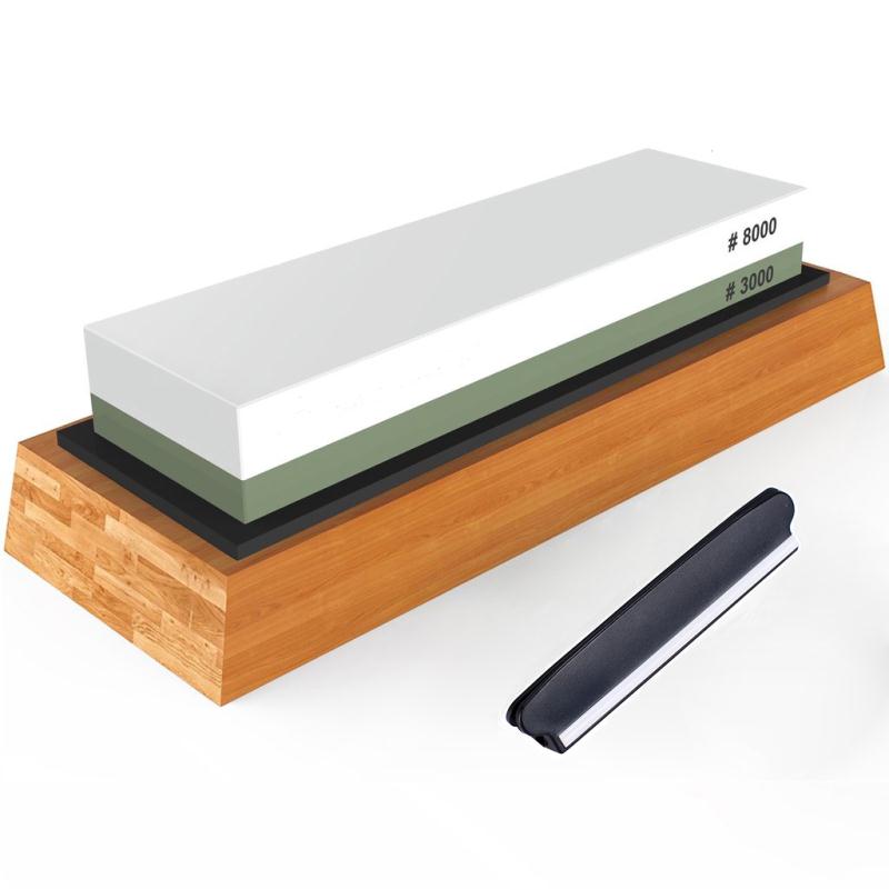 Pro 1000 3000 6000 800 Grit herramienta de cocina afilador de cuchillos piedra de afilar piedras de afilar Sistema de piedra de agua pulido de piedra: 3000-8000 Grit Set