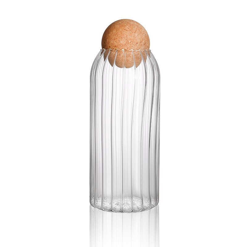 Tarro de cristal con tapa botella de almacenamiento de cocina jarras con corcho especias/café, cereales organizador contenedor latas especias para condimento tanque: 1000ml