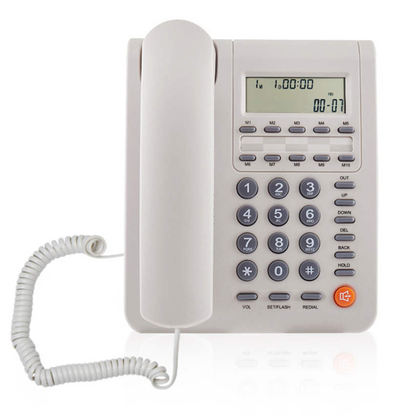 Corded Desk Telephone for Home, Landline Fixed Phones with Caller ID/Call Waiting, Speakerphone Landline Phones, 3 Alarms