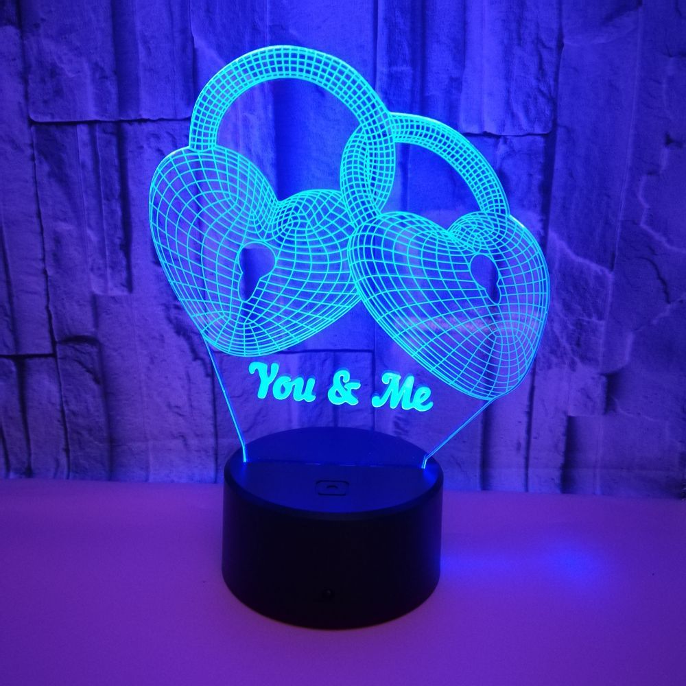 Nachtlampje liefdeshart ballonnen zwaan 3d led tafel bureaulamp kleurverandering slaapkamerinrichting voor vriendin valentijnsdag: Ik