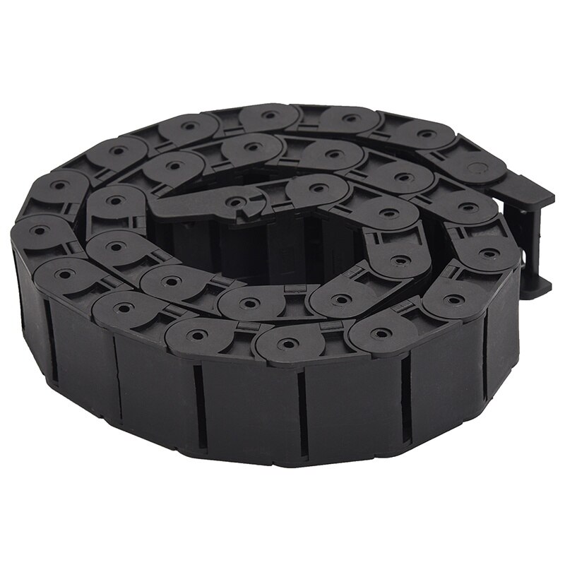 Absf 18Mm X 37Mm Zwart Flexibele Semi Afgesloten Kabel Drag Chain 1M 39.4&quot;