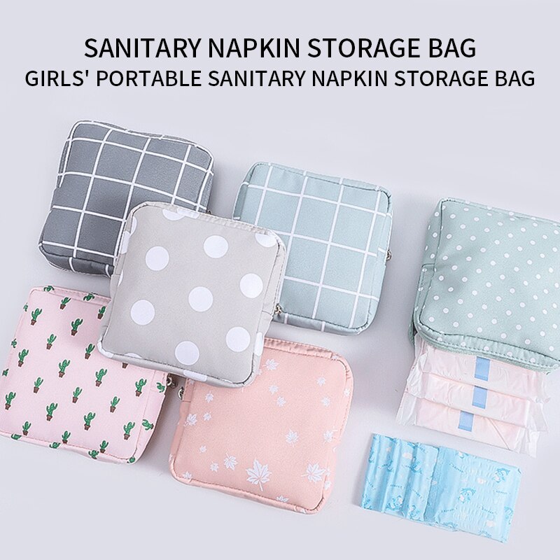 Pochette de serviette hygiénique femme fille sac de rangement serviette porte-carte de crédit porte-monnaie cosmétiques étui pour casque pochette sanitaire
