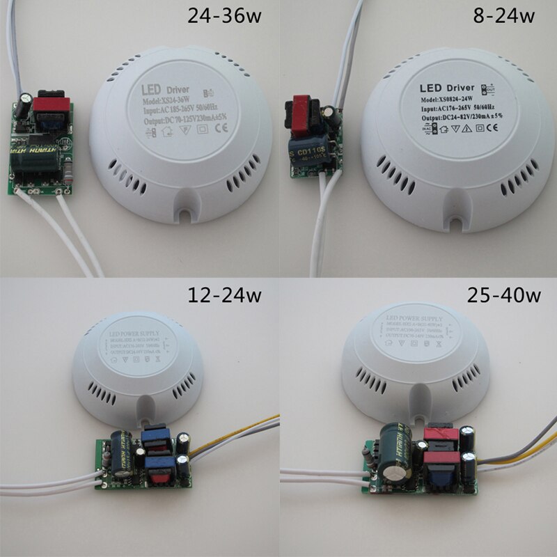 Ac 176-265v 8-24w belysningsdele 1*  led driver strømforsyningsadapter til loftlampe pære tilbehør