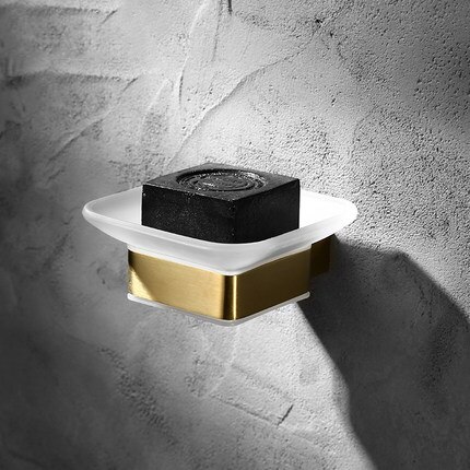 Senlesen Gold pinsel Badezimmer zubehör einstellen Gold Durcheinander Haken Handtuch Schiene Gestell Bar Regal Papier Halfter Zahnbürste Halfter Schlecht: Seife Halter
