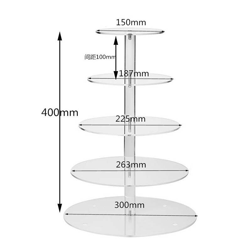 3/4/5 Tier Acryl Wedding Cake Stand Crystal Cup Cake Display Plank Cupcake Houder Plaat Verjaardagsfeestje decoratie Stands
