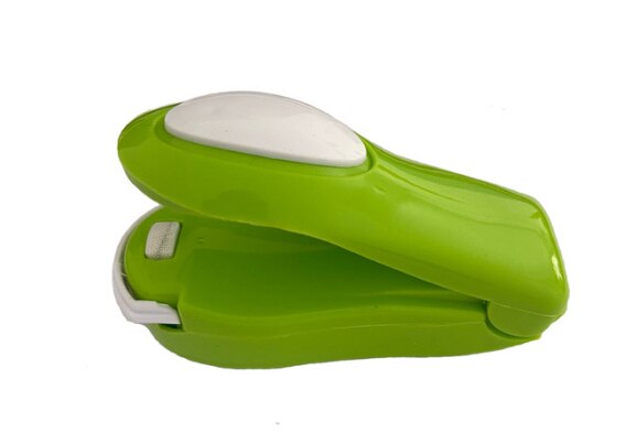 5 Color Mini Portable Food Clip Heat Sealing Machine Handheld Sealer Home Snack Bag Resealer Kitchen Accessories Food Saver Tool: Light Green