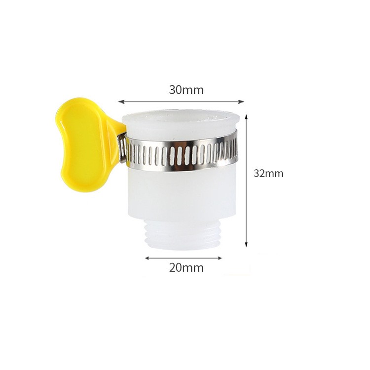 Universal Joint Faucet Garden Adapter 1/2'' Converter with Clamp Kitchen Shower Faucet Bubbler Extenders Water Taps Accessories: Silver