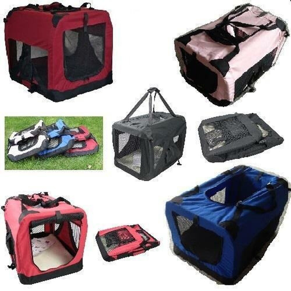 Tissu sac de transport pour animaux de compagnie caisse chien chat chiot PORTABLE CAGE voyage pliable S à L