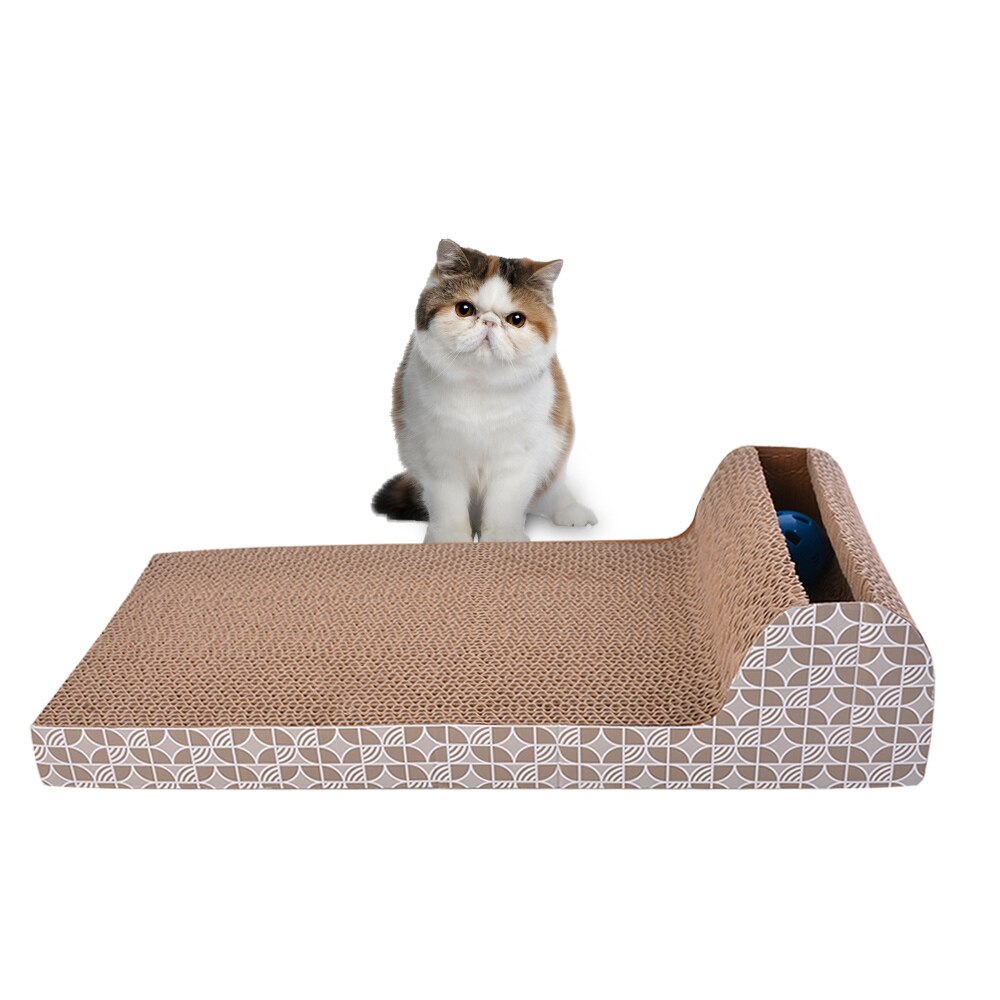 Rascador para gatos, almohadilla para pulir uñas, muebles interactivos de protección, juguete de gato de gran tamaño, juguete gato rascador de cartón