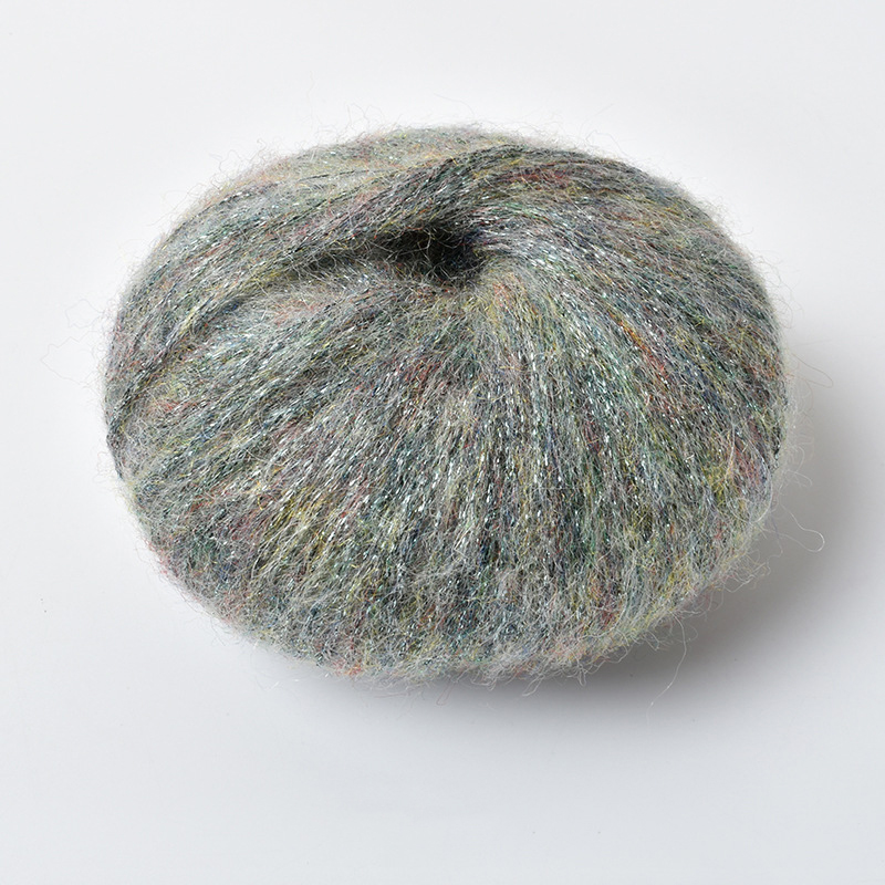 25g/Knäuel Glitzer Mohair Garn Weiche Warme betroffen zur Seite fahren Schal Hütte Faden Nadel Häkeln Hand Gestrickte Faden DIY liefert