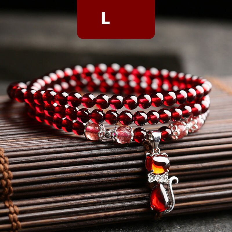 Wein Rot Granat Armbänder Für Frauen Natürliche Edelstein 925 Sterling Silber Schmuck Fox Kürbis Pixiu Schneeflocke Charme Beste Mädchen: Type L