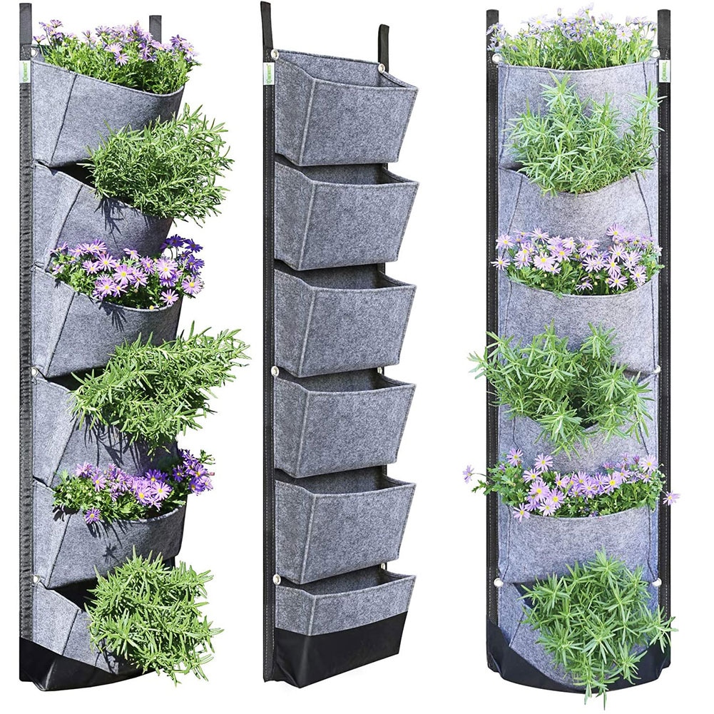 Wall Hanging Green Grow Bag Planter Vertical Garden Vegetable Living Garden Bag Planter Growing Bags Flowers Supply