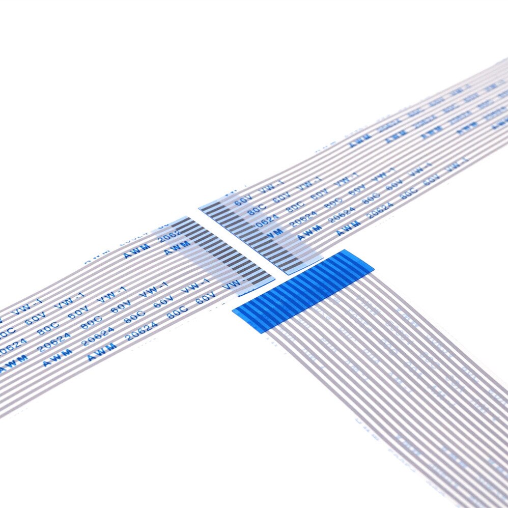 10 stk ffc fpc fleksibel flatkabel 1.25 mm pitch 18 pin 100 120 140 200 300 400 500 600 700 mm lengde samme kontaktsider type a