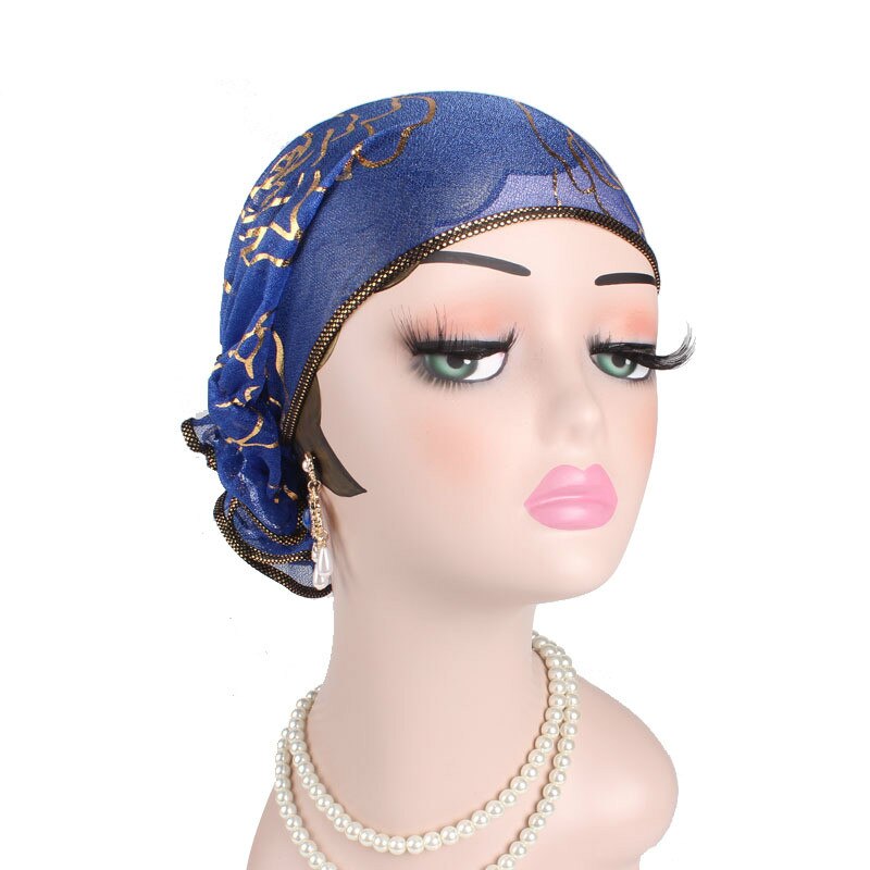 Grande fleur musulmane Hijab écharpe femmes perte de cheveux casquette Beanie Skullies Cancer chimio casquette islamique indien chapeau couverture tête écharpe Bonnet