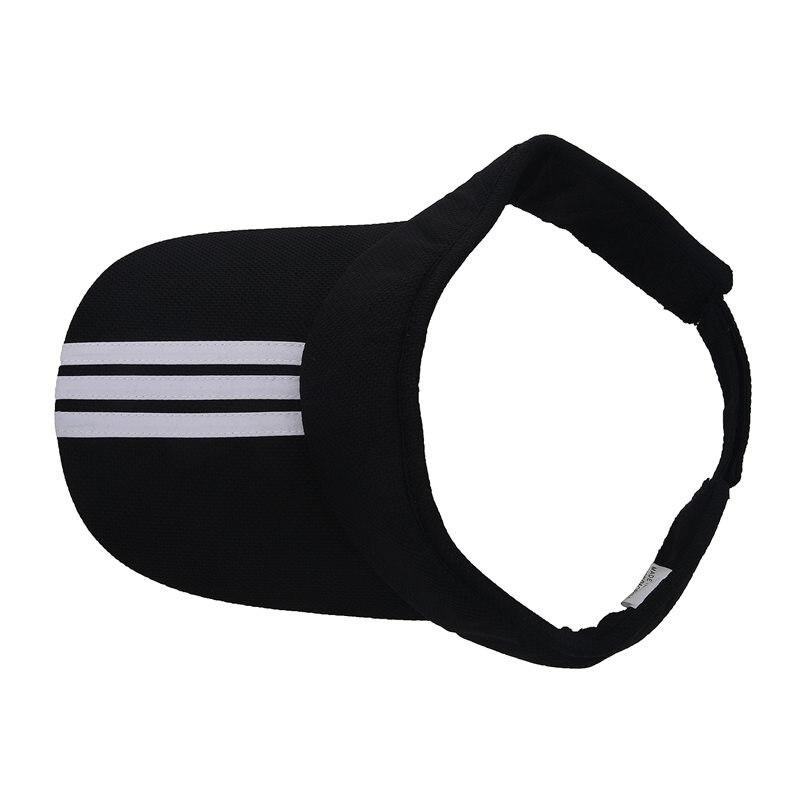 Sport Tennis Golf Zonneklep Hoed Hoeden Verstelbare Plain Heldere Kleur Mannen Vrouwen Zwart