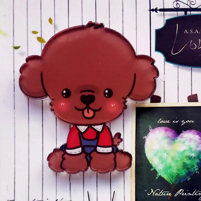 Schattige cartoon huisdier hond serie broches studenten favoriete doe-het-zelf kleding, schoenen, hoeden, tassen en accessoires badge hondenhalsband acryl: 4