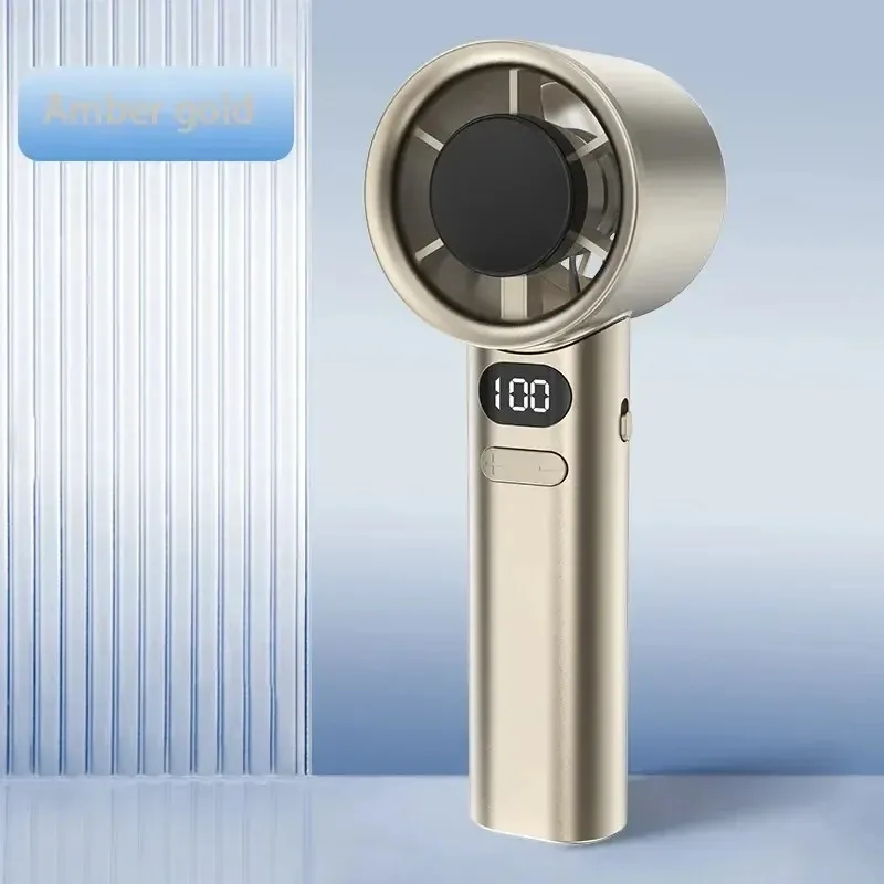 Ventilateur à main portable M11 120, affichage de la puissance du vent, mini ventilateur de détermination sans lame, aste par USB, haute vitesse personnelle: WHITE