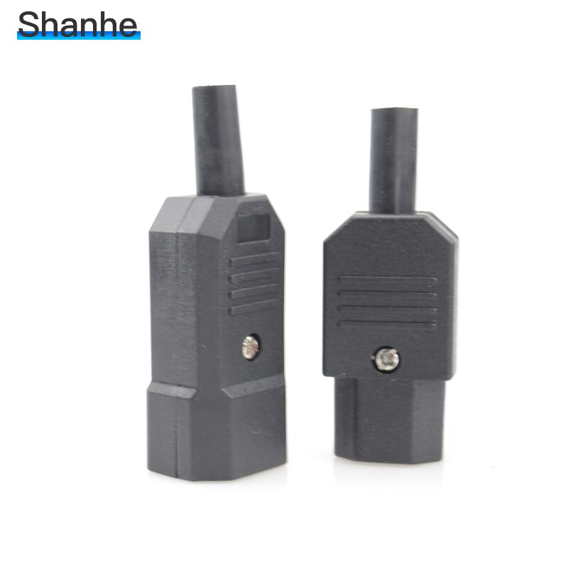 1Set Diy 10A 250V Zwart Iec C13 C14 Vrouwelijke Stekker Rewirable Power Connector 3 Pin Ac socket