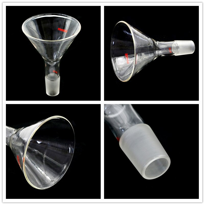 Lab Glassware,Made From Borosilicate 90mm 24/40 Glass Powder Funnel 100ml Chemistry Laboratory Glassware