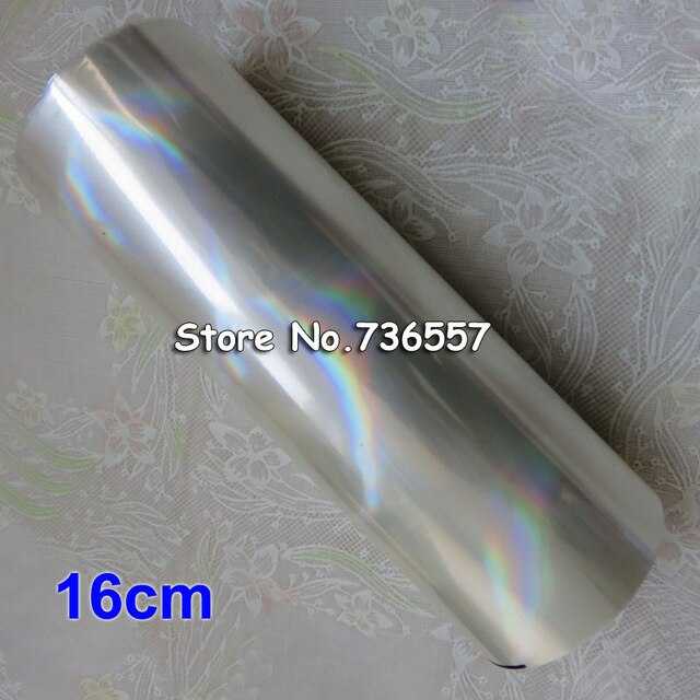 Heißprägefolie Papier Rolle Holographische folie transparent folie oder kunststoff 16cm x 120m Zerbrochen Glas: obligue Regenbogen
