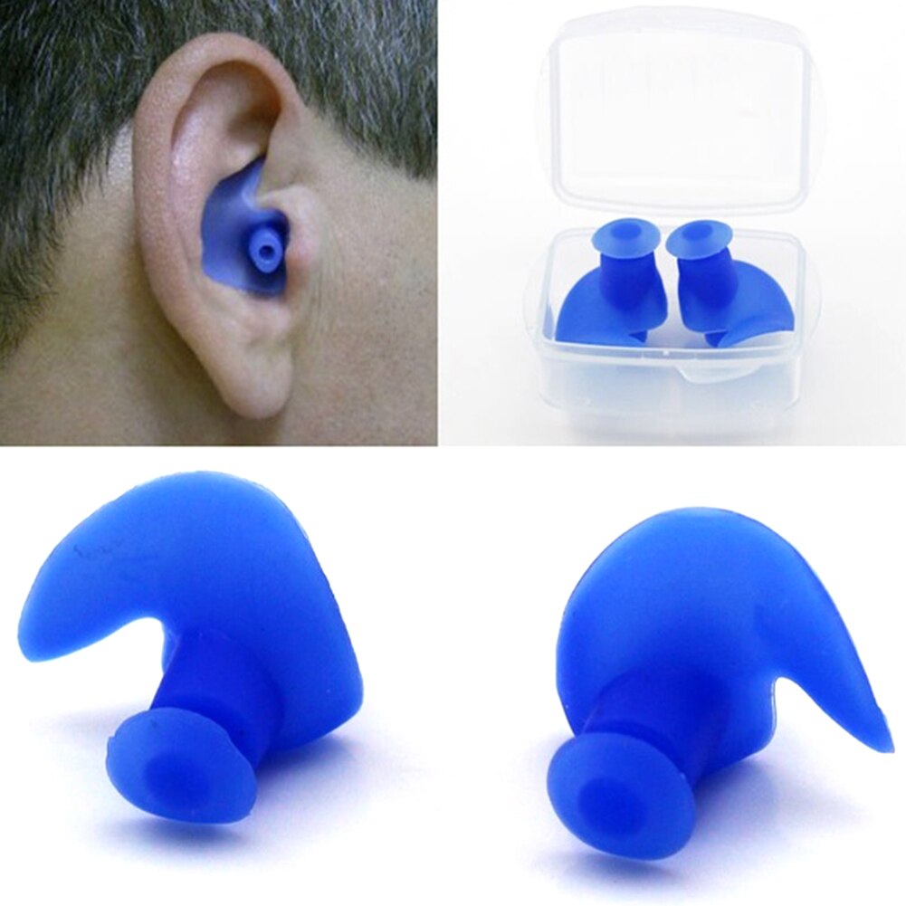 Unisex Soft Earplugs Environmental Silicone Waterproof Anti-Noise Spiral Earplugs Diving Water Sports Swimming Earplugs