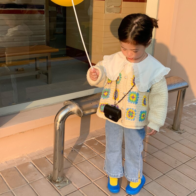 2022 Lente Zomer Meisjes Denim Broek Solid Kids Boot Cut Broek Meisjes Stretch Jean Casual Harembroek Kinderkleding