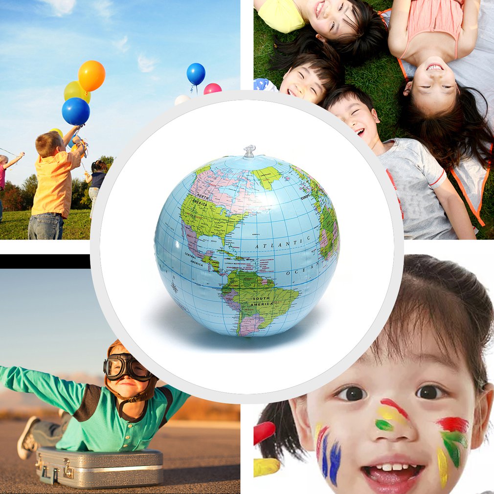 PVC Inflatable Earth World Earth Map Beach Ball Vo... – Grandado