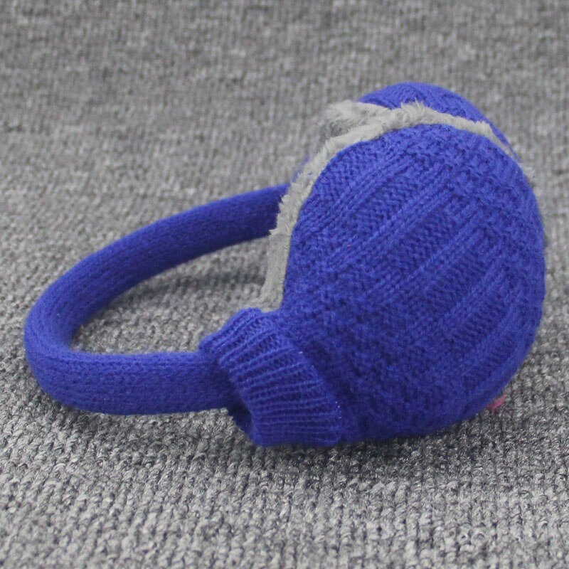 Frauen Warme Ohrenschützer Masken pelz kopfhörer Plüsch Gehörschutz Winter Warme Männer Gestrickte Kopfhörer NEUE Nette pelz ohrenschützer: Blau
