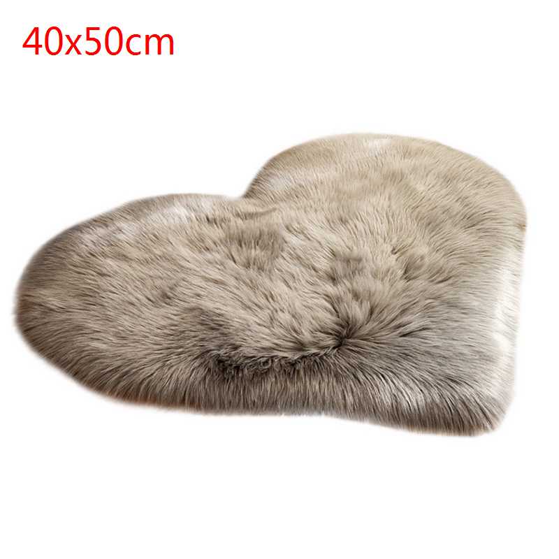 Tapis fourrure artificielle en peau de mouton | Tapis poilu de salon et de chambre à coucher, fourrure de peau, tapis de surface uni et pelucheux, tapis Faux lavable pour chambre à coucher: C-2 40x50cm