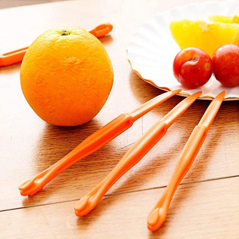 6Pcs Oranje Citrus Dunschiller In Heldere Oranje Kleur Keuken Tool
