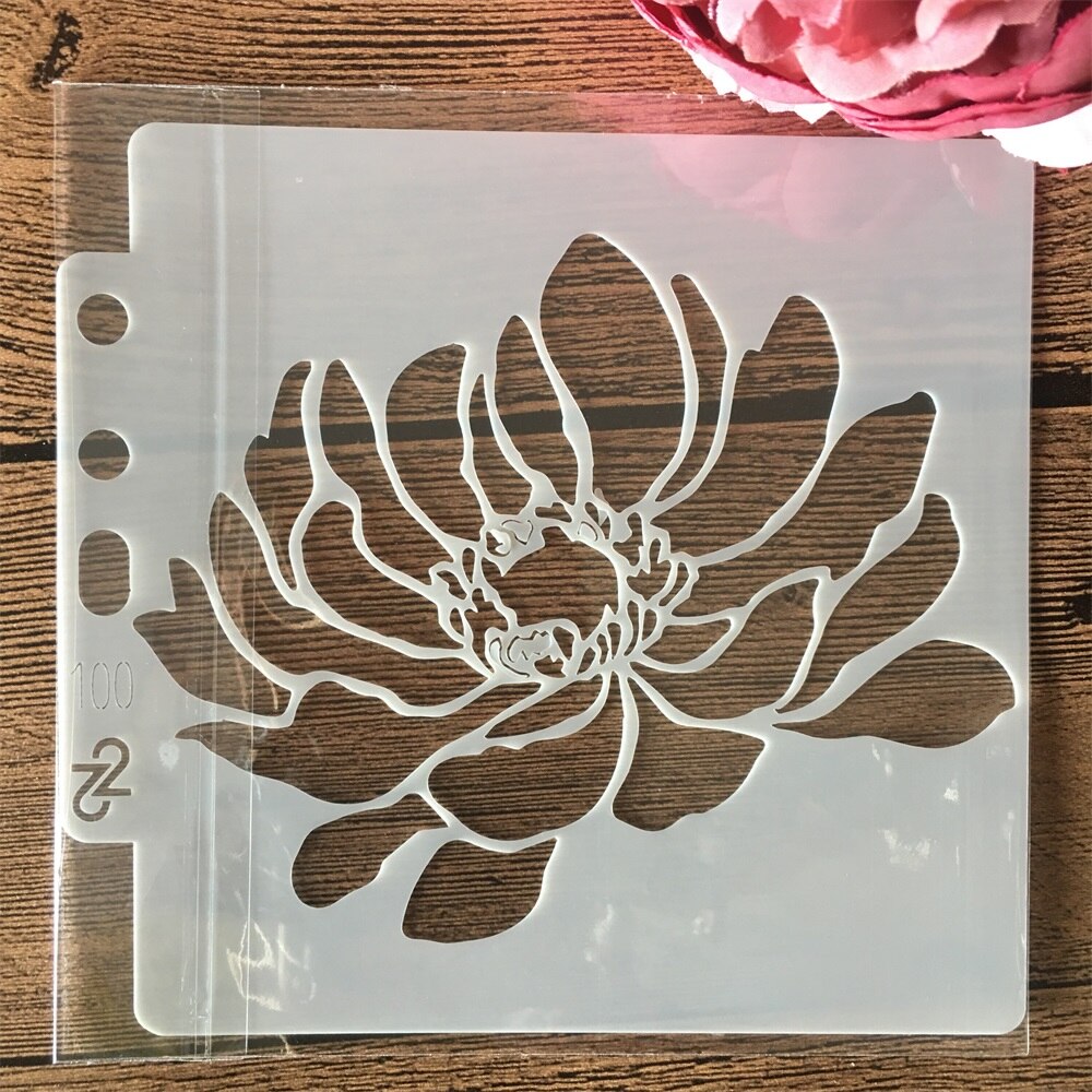 9 Stks/set 14*13Cm Bloemen Diy Gelaagdheid Stencils Muur Schilderen Plakboek Kleuring Embossing Album Decoratieve Kaart Template