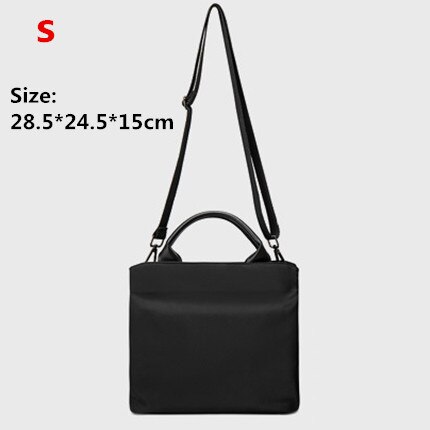 Casual woman's Briefcases High capacity material document Bag business trip A4 laptop phone Organize package Accessories supplie: Black S