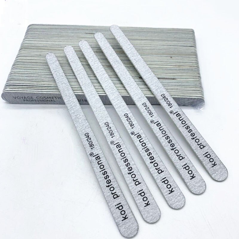 Lote de lijas para manicura , lote de 25 unids/paquete de limas para Nail Art, limas de uñas con gotitas, papel de lija para esmalte gris 100/180 Natural: Nail File 180 240