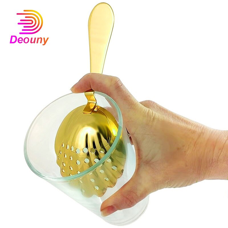 DEOUNY-colador de hielo Julipu de concha especial para taza mezcladora, filtro separador de hielo para barman, herramientas de barra