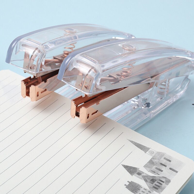 Rose Gold Stapler Edition Metal Manual Staplers Office Accessories School Stationery Supplies