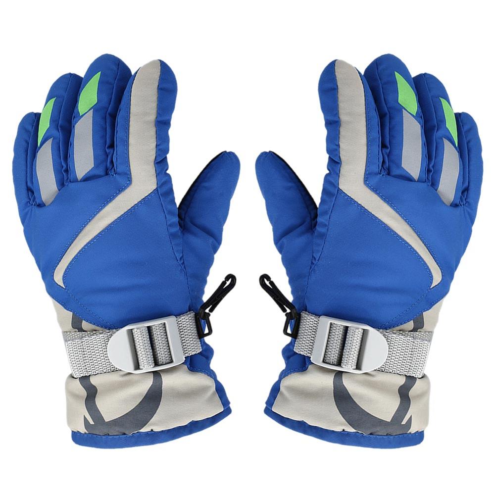 Winter Non-slip Ski GlovesWaterproof Warm Unisex Hockey Gloves Outdoor Sport Mountain Skiing Snowboard Gloves Kid Children: blue gloves