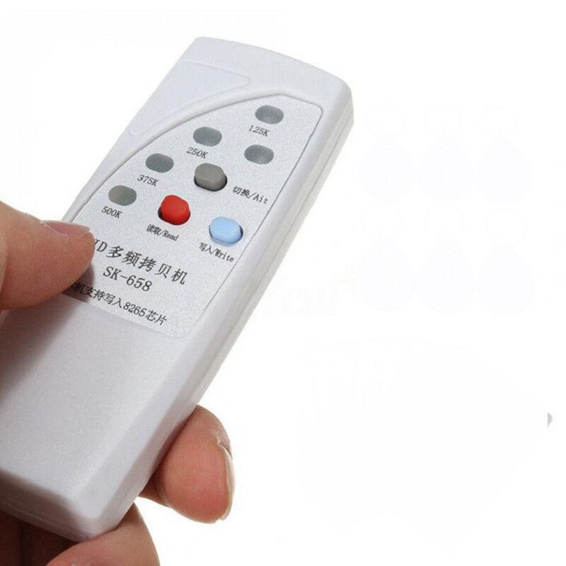 Handhållen skrivare rfid dupliceringsmaskin kopiator 125/250/375 / 500 khz multi-frekvens chip läsare id programmerare