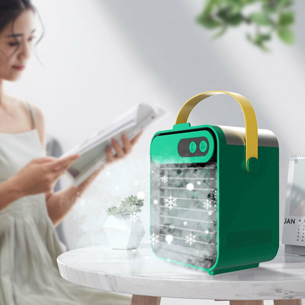 Enfriador de aire portátil silencioso, Mini aire acondicionado de escritorio, Enfriador de aire de hielo para el hogar, oficina, habitación
