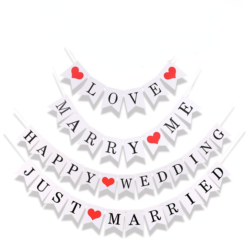 Banderines de boda Vintage Just Married, cartel de boda, decoración de boda, propuesta de amor, para