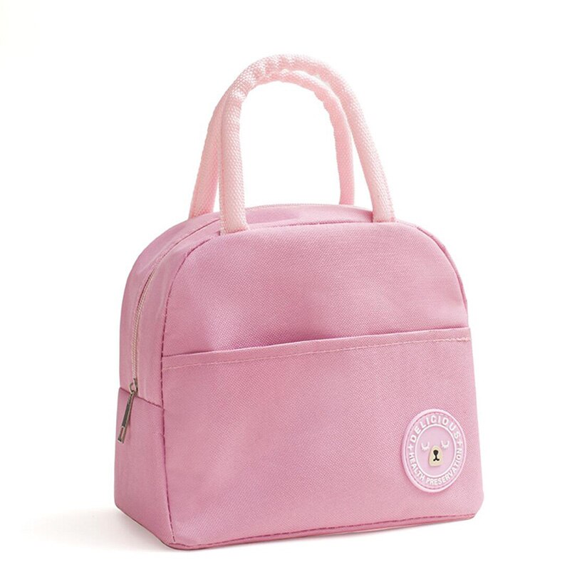 Cactus Portable isolé Oxford sacs à déjeuner nourriture thermique pique-nique sacs à déjeuner pour les femmes enfants modèle fonctionnel refroidisseur boîte à déjeuner: Rose