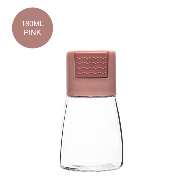 0.5g Metering Salt Shaker Push Type Salt Dispenser Salt Tank Sugar Bottle Spice Pepper Salt Shaker Spice Jar Can Seasoning Bottl: Pink