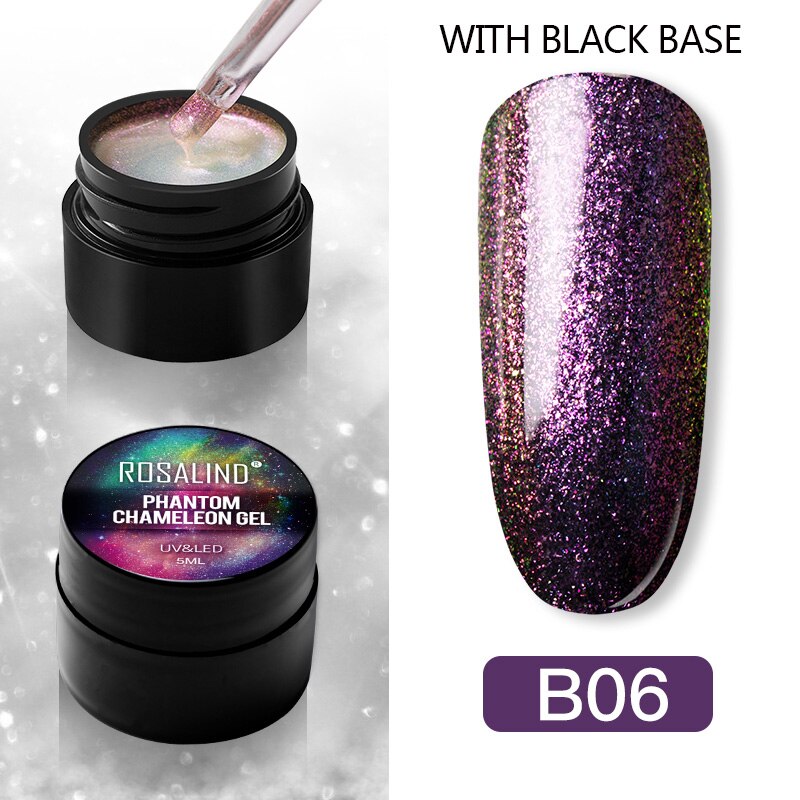 Rosalind gel neglelak phantom kamæleon alt til manicure dekoration base top til negle uv led lampe hybrid lakker: B06