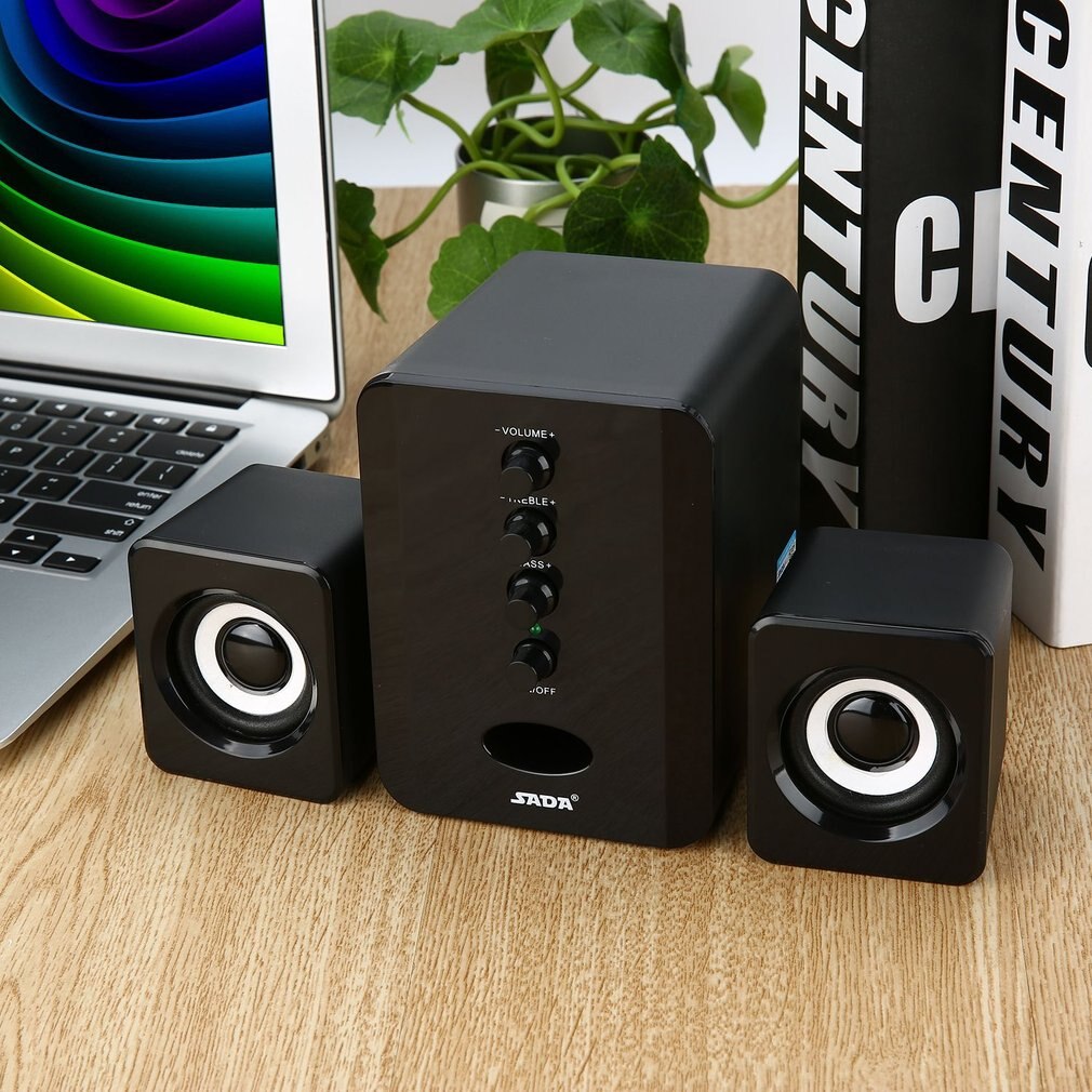 SADA D-202 USB Verdrahtete Kombination Lautsprecher Computer Lautsprecher Bass Stereo Musik Spieler Subwoofer Klang Kasten für PC Clever Handys